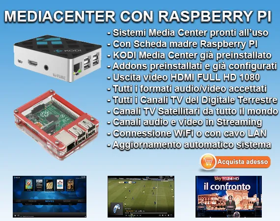 Media Center Raspberry Pi con Kodi Media Center