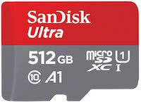 SCHEDA DI MEMORIA MICROSDHC 512 GB CLASSE 10 - capacità/capienza 54.000 giochi (roms)