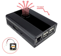 MINI PC RASPBERRY PI 3 CON ANDROID CPU QUAD-CORE 64 BIT 1GB RAM - CASE ALLUMINIO E NERO