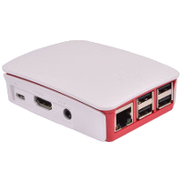 MINI PC RASPBERRY PI 3 CON LINUX CPU QUAD-CORE 64 BIT 1GB RAM - CASE BIANCO E ROSSO