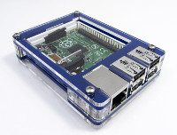 MINI PC RASPBERRY PI 3 ANONYMOUS STATION CON TOR ANTI INTERCETTAZIONE - CASE TRASPARENTE E BLU