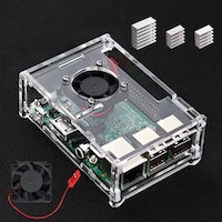 MINI PC RASPBERRY PI 3 CON LINUX CPU QUAD-CORE 64 BIT 1GB RAM - CASE TRASPARENTE