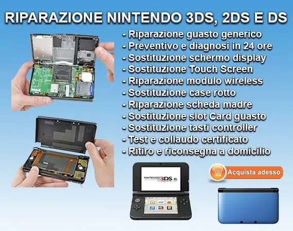Servizio Riparazione 3DS, 2DS e DS