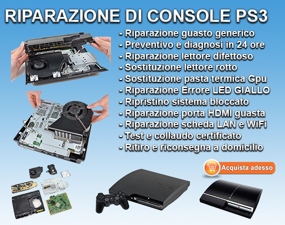 Riparazione ps4 e xbox one in 24 ore - Preventivo Gratuito